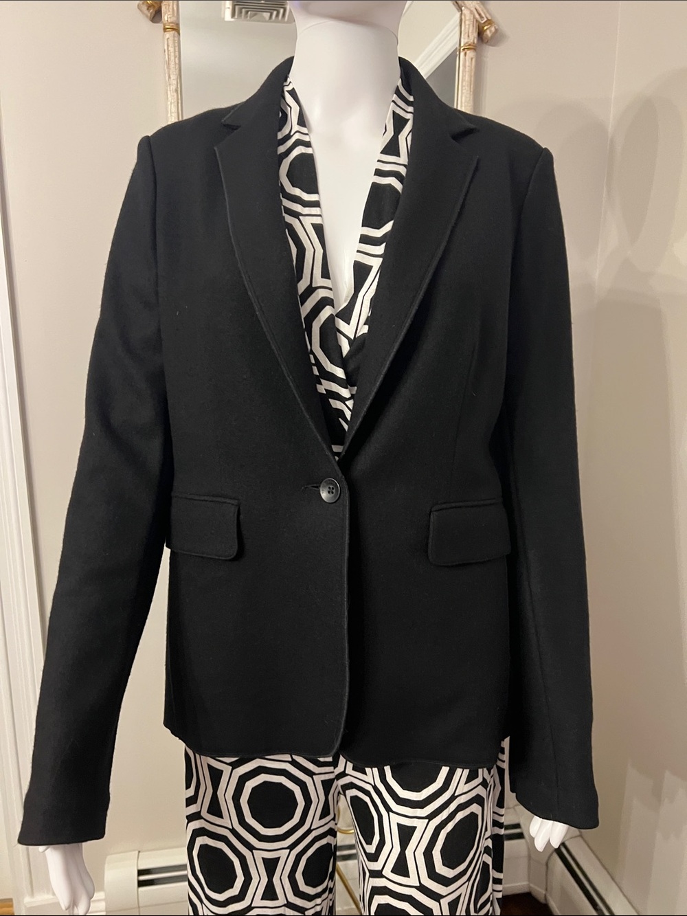 rag & bone Black Single-Button Tailored Blazer